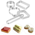 thumbnail image 3 of 5 PCS Anillos de tarta perforados de acero inoxidable para hornear moldes para hornear no hornear para pastel de mousse de queso tarta, 3 of 7