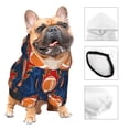 thumbnail image 3 of Balery American Football and Fire Flames Sudadera con Capucha para Perros Pequeños – Ropa para Mascotas, Disfraz para Perros y Gatos, Ideal para Fiestas y Cosplay-X-Large, 3 of 7