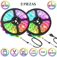 thumbnail image 1 of Tira de luces led para TV 2 PIEZAS Multicolor USB 60 leds control remoto RGB 2M. DOSYU DY-PL04, 1 of 8