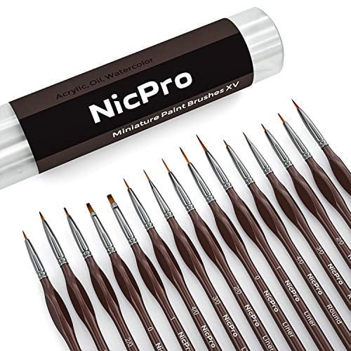 Art Paintbrush Nicpro 10 PCS Round Paint Brush Set Artist Painting Brushes for Watercolor Acrylic Oil 