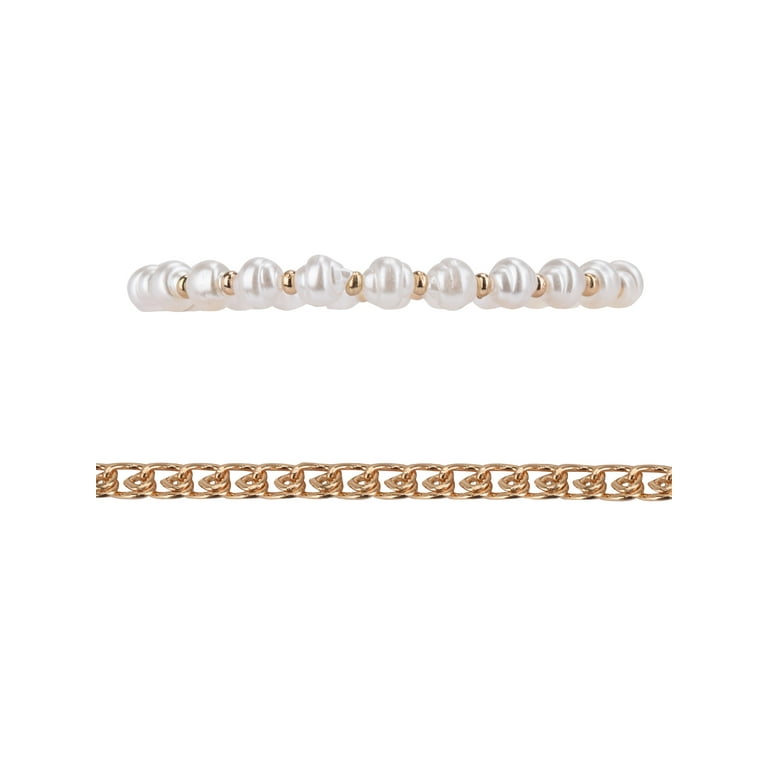 Cultured Pearl Bracelet Sterling Silver 7.5