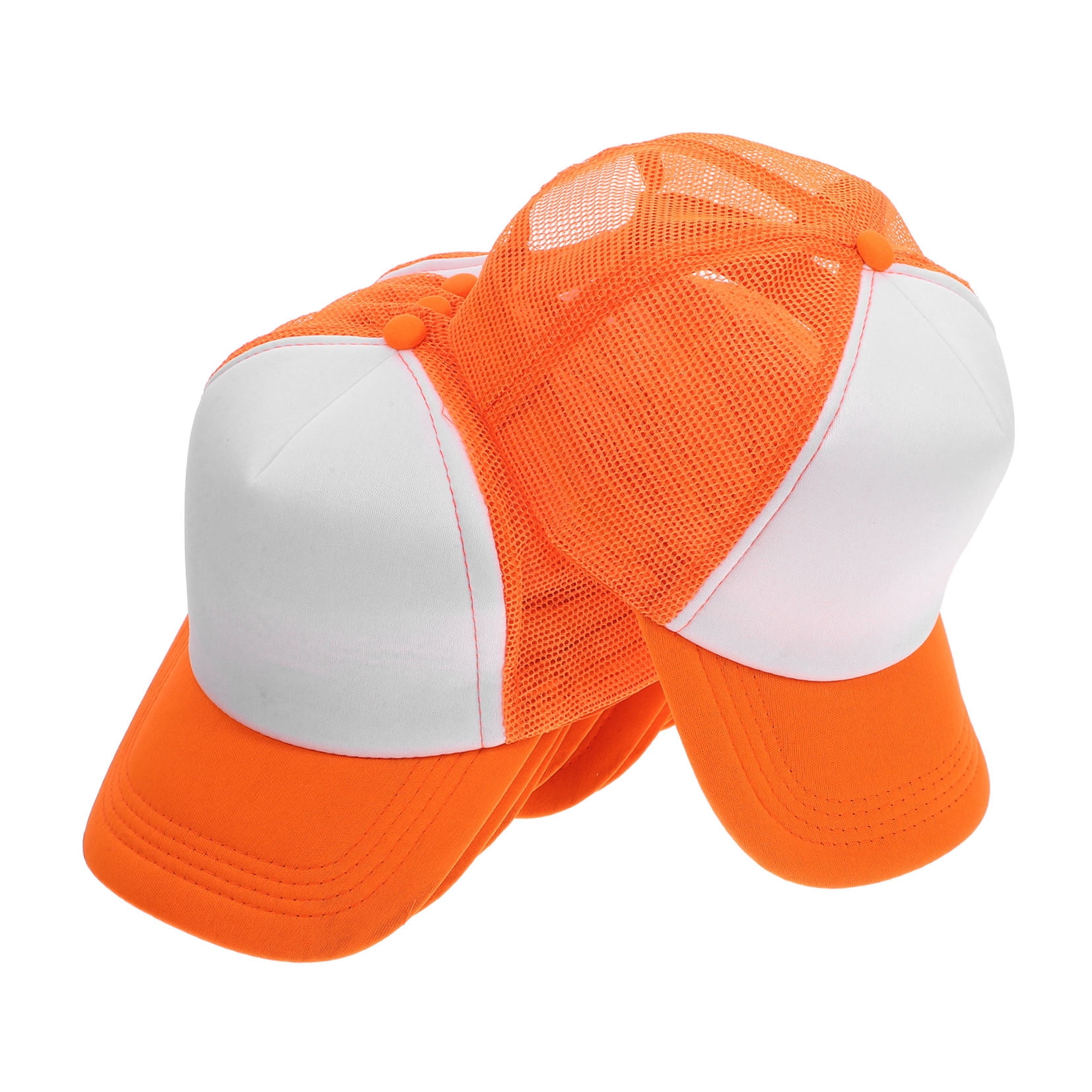 DINHEAROM 10Pcs Sublimation Blank Hats for Men and Women in Orange with Heat Transfer