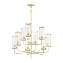 11479CRSBR-Maxim Lighting-Crosby-9 Light Chandelier-28 Inches wide by 31 inches high-Satin Brass Finish    -Traditional Installation