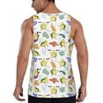 thumbnail image 3 of Easygdp Orange Green Avocado Men's Tank Top, Sleeveless Muscle T Shirts, Breathable, Quick-Dry, Loose for Gym, Running, Fitness - Large, 3 of 9