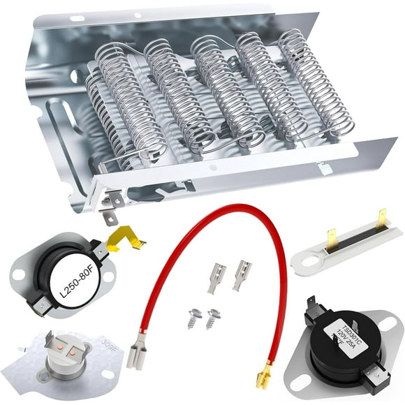 【Upgraded】279838 Dryer Heating Element Kit for Whirlpool Kenmore 70 80 Series Roper Maytag Amana Admiral Dryer Parts Include Dryer Thermostat Thermal Fuse Replaces w10724237 by