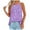 Floral-Purple, variant on Jewelreauty High Neck Tank Tops for Women Summer Sleeveless Pleated Floral Shirts Casual Loose Trendy Tops (XL, Purple)
