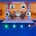thumbnail image 5 of Zatoumnr Usb Charging 13 LEDs Lights Rgb Color Changing RF Remote Control Diving Lights Timing Pool Bottom Lights Submersible LED Pool Lights for Above Ground Inground Pool, Bath, Party, 5 of 9