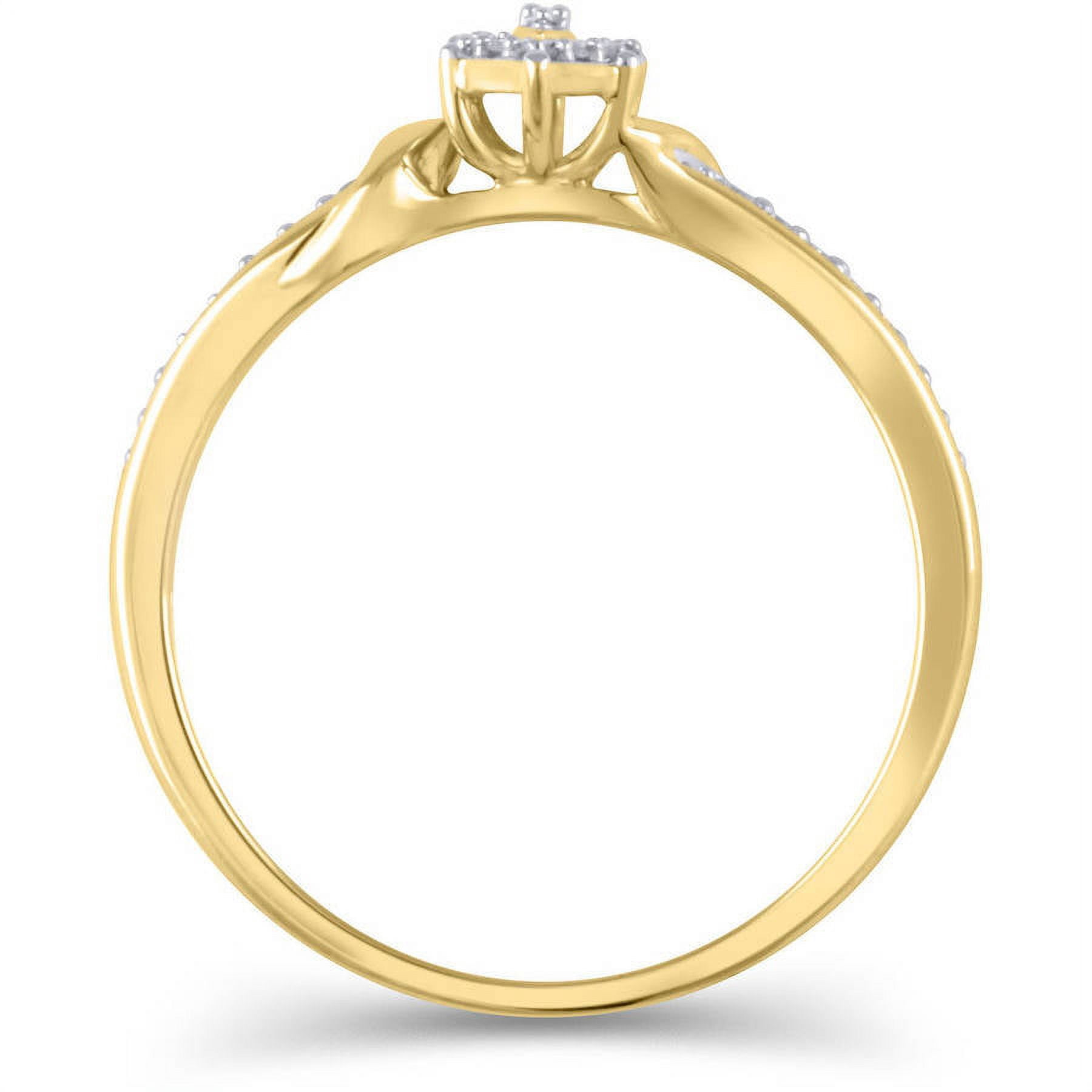 1/10 Carat T.W. Diamond 10kt Yellow Gold Marquise-Shape Promise Ring