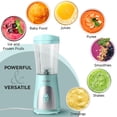 thumbnail image 5 of Mueller Licuadora personal para batidos y batidos con taza y tapa de viaje de 15 onzas, jugos, alimentos para bebés, licuadora portátil resistente y procesador de alimentos, turquesa, 5 of 5