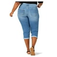 thumbnail image 3 of Jack David Women's Plus Size Stretch MID Rise Blue Denim Jeans Capri, 3 of 3