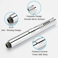 thumbnail image 3 of ShenMo Cylindrical Shower Head, Hand Shower Head Bath Shower Head 3 Function Round Shower Mixer High Pressure Spa Shower Cloth Clog Cleaner with Cleaning Nozzle, Chrome Finish ABS Body, 3 of 5