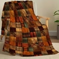 thumbnail image 3 of Living Hall Modern Patchwork Plaid Flannel Blanket - All-Season Soft Polyester Vibrant Mixed Colors, Cozy Bedspread & Sofa Throw, Christmas Home Decor Gift, Comfortable Nap Blank, 3 of 9