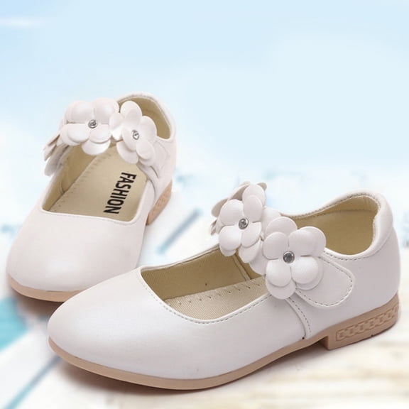 OULII 1 Pair Toddler Girl Ballet Shoes Baby Shoes for Girls White Odor Prevention Casual Daily Walking