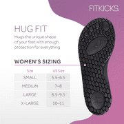 FITKICKS Classic Active Footwear Quick Dry Foldable Water Shoes, Dark Gray/Lavender (Womens)