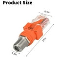 Coaxial to ethernet adapter 4 pack coax rf f female to rj45 male