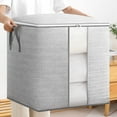 thumbnail image 3 of Gnmfd Folding Wardrobe Storage Box, Sweater Pants Organizer with Zipper, Large Capacity Closet Organizer, Stackable Storage for Bedding, Clothes, Books, Seasonal Clothes Storage, 3 of 4