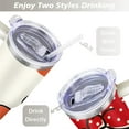thumbnail image 5 of 40oz Hello Kawaii Cat Cute Stainless Steel Tumbler with Lid and Straw,Spill Proof Travel Cup Double Wall Vacuum Insulated Coffee Mug with Handle Cameosa, 5 of 7