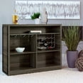 thumbnail image 4 of Joe 5-shelf Composite Wood Home Bar Wine Cabinet Aged Oak, 4 of 6