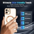 thumbnail image 4 of Compatible with iPhone 12 Case Magsafe, Cute Heart Pattern Luxury Plating Full Camera Lens Protection Magnetic Case for iPhone 12 for Women Girl-White, 4 of 12