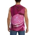 thumbnail image 4 of Fotbe Men's Sparkling Pink Toilet Print Men's Sleeveless Muscle Tank Tops Casual T-Shirts for Gym Workout Beach-Large, 4 of 8