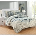 thumbnail image 6 of Chic Home Elmaz 6 Piece Reversible Quilt Coverlet Set Bed in a Bag, 6 of 6