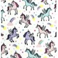 thumbnail image 6 of Serafina Home Dreams Unicorn and Shooting Stars Throw Blanket: Soft Plush Accent for Sofa Couch Chair Bed Dorm or Travel, 6 of 7