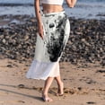 thumbnail image 6 of Ink Plant Chiffon Beach Dress with Polyester Straps - for Beach Skirts, 6 of 6