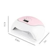thumbnail image 3 of YATLTE Nail Polish Lamp, UV LED Nail Lamp, Professional Nail Dryer Machine, LKE Nail Dryer 120W LED Light with 3 Timers Professional for Nail Art Tools Accessories White, 3 of 8