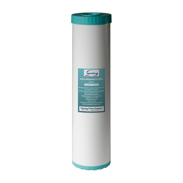 iSpring FM25B Iron Manganese Reducing Replacement Water Filter, High Capacity 4.5" X 20" Big