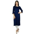 thumbnail image 1 of Bimba Femme Kurta Personnalisé en Rayonne Kurti de Designer Manches 3/4 Tunique Blouse Formelle Décontractée, 1 of 2