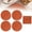 Orange, variant on Braided Table Mats Set of 4, 15 Inch Red Cotton Placemats Round Washable Placemats for Kitchen Dining Table Holiday and Party Use, Easy Clean
