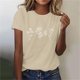 thumbnail image 2 of Tops de Ajuste Suelto para las Mujeres Sudadera Casual Impresa Manga Corta Cuello Redondo Superior, Poliéster, 2 of 5