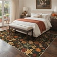 thumbnail image 5 of KUETH 5x7 Vintage Floral Area Rugs Machine Washable Rugs for Living Room, Non Slip Flat Pile Rug with Rubber Backing, Boho Rug for Entryway Bedroom Dining Room Home Office, 5 of 15