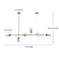 thumbnail image 6 of Wuzstar 6-Light Modern Globe Pendant Light Mid Century Vintage Linear Chandelier Adjustable Height, Gold+Clear, 6 of 10