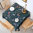 thumbnail image 2 of Pioneer Flower Floral Print Pattern Square Tablecloth,Waterproof Square Table Cover,Wipeable Spillproof Washable Table Cover for Home Kitchen Party Decor 52"x52"(132x132cm), 2 of 6
