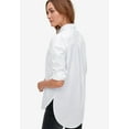 thumbnail image 6 of Ellos Women's Relaxed Button Front Stretch Tunic Shirt Tunic, 6 of 6