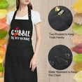 thumbnail image 6 of Thanksgiving Aprons for Women with Pockets, Turkey Apron for Men Chef Kitchen Cooking Baking, Holiday Gifts for Mom Wife Dad Husband Friends, 6 of 6