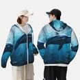 thumbnail image 4 of Fotbe Ocean Dolphin Fish School Chaqueta con Protección Solar UPF 50+ para Hombre y Mujer, Camisa con Capucha y Bolsillos-3X-Large, 4 of 7