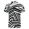 thumbnail image 5 of Dazzle, White Men Zipper T-shirt Summer Casual Short Sleeve T-shirt Top, 5 of 7
