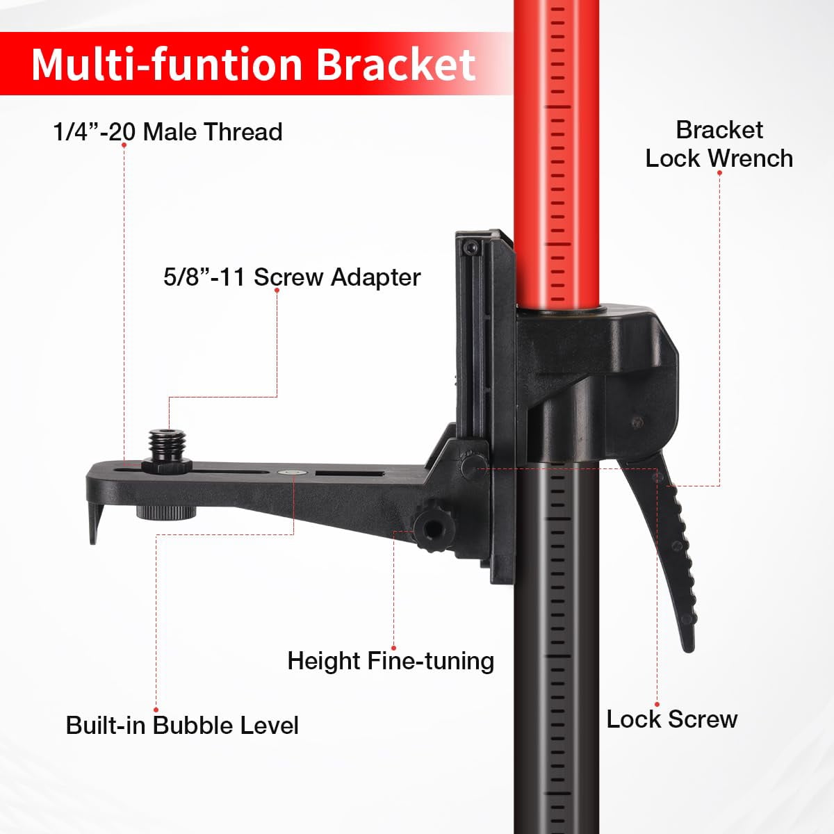12 Ft./3.7M Professional Lasers Level Pole