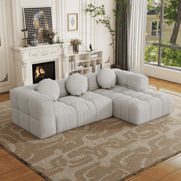 StarHome Faux Leather Sectional Sofa, 6 Seats Sleeper Couch with Reversible Chaise, Storage Ottoman, Modular L Shaped Sectional Sofa with Extra Headrests, Living Room Furniture for Apartment, Brown