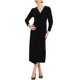 thumbnail image 2 of Vestido de terciopelo INSPIRE CHIC para mujeres, vestido maxi de cóctel para invitadas de boda con escote en V L Negro, 2 of 6