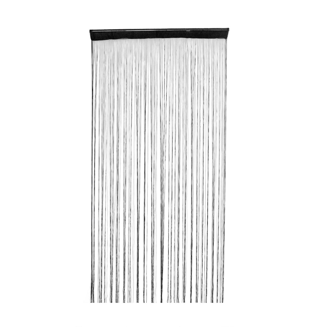 Home Solid String Curtains Panel Drapes for Window Door Decor Black
