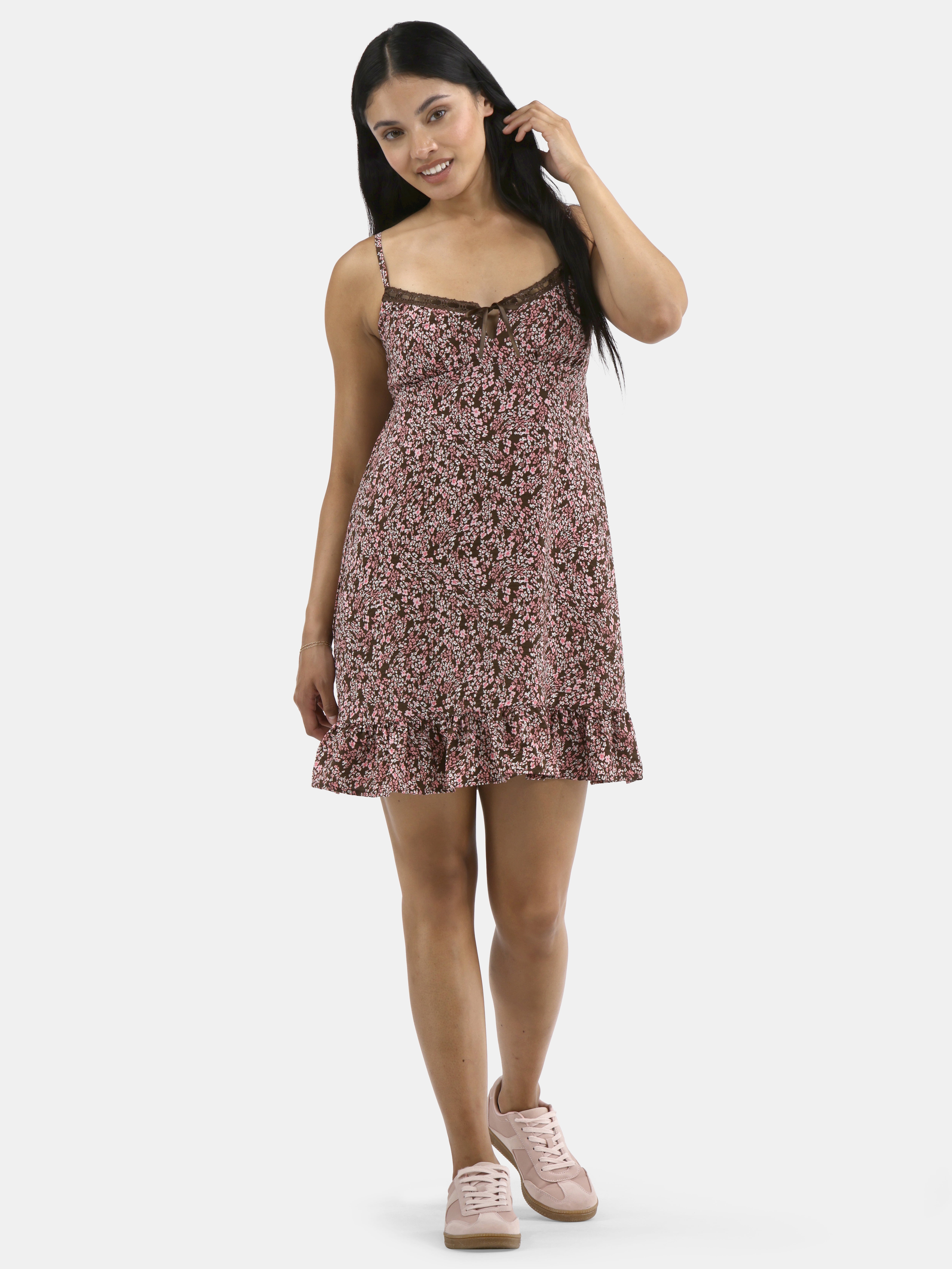 A-Line Strappy Mini Dress, Women's - image 2