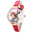 thumbnail image 1 of Reloj de pulsera de cuarzo con correa de cuero PU retro informal para mujer de moda (rojo rosa), 1 of 1