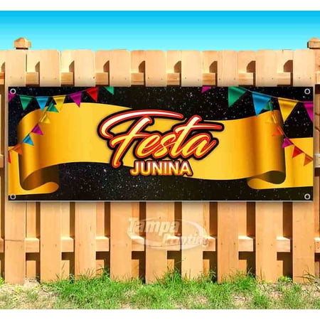 Festa Junina 13 oz Vinyl Banner With Metal Grommets