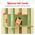 thumbnail image 6 of Furcato 77-Inch Cat Tree for Indoor Cats, Multi-Level Large Cat Tower with 4 Hammocks, 2 Padded Perches, Large Cat Condo, Green, 6 of 8