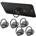 thumbnail image 1 of JUNWELL 360° Rotating Metal Finger Ring Cell Phone Holder Mount Grip Kickstand Desktop(Black  5 Pack), 1 of 7