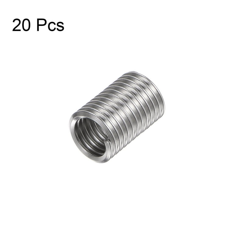 Uxcell 20 Pack 5/16 18 UNC 3D 23.7mm 304 Stainless Steel Helical
