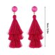 thumbnail image 3 of Rose Red Geométrica Versátil Estilo de vacaciones Pendientes de verano para las mujeres, 3 of 4